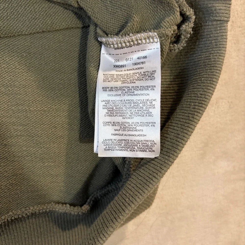 Columbia Mens XXL Olive Green Raglan Logo Crewneck Sweatshirt XM0891